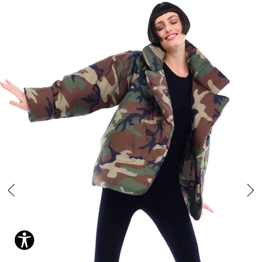 NORMA KAMALI CAMO SLEEPING BAG JACKET XS/S BNWOT - Picture 4 of 7
